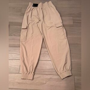 YPB Taupe Jogger Pants beige MEDIUM NWT